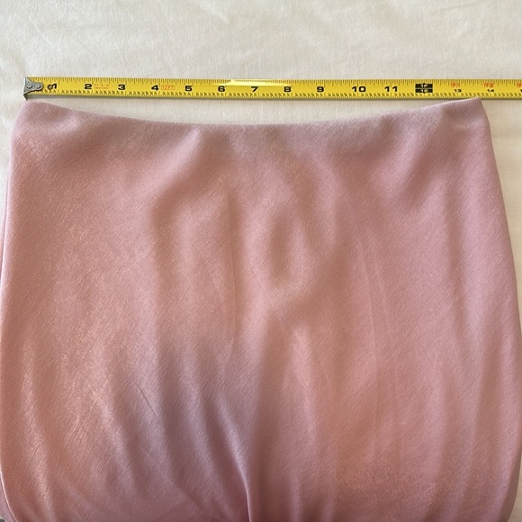 NWOT Forgotten Grace Silk Midi Skirt with Elastic Waistband in Rose Pink Size S - Picture 4 of 10